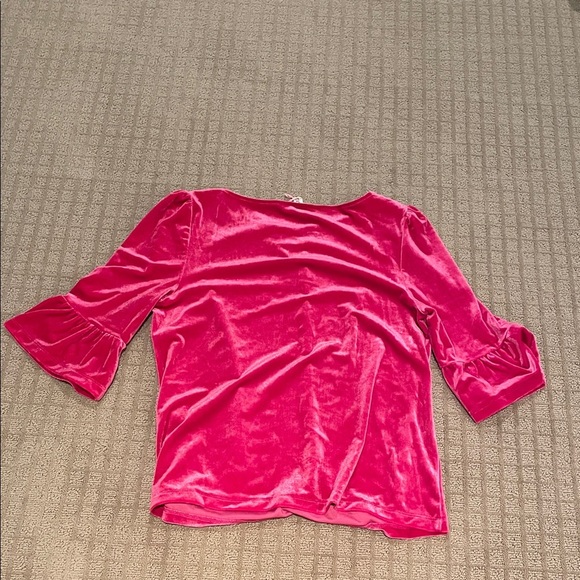 Boden Fuchsia Velvet Blouse - Picture 3 of 5